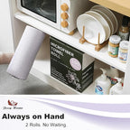 Jessy Home 2 Roll Reusable Paper Towels,100 Sheets Tear Away Microfiber Cleaning Cloth, Lint Free Cleaning Rags for Kitchen, Dishcloth,Household Cleaning Supplies
