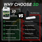 3D Leather, Vinyl & Plastic Conditioner | Restores, Conditions & Protects Car Interiors | Non-Greasy UV Protection for Seats, Steering Wheels, & Trim |1 Gallon