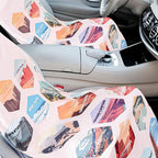 Hahafelt 2 Pack Car Seat Towel Covers with Storage Bag, 63 x 32 Inch Universal Non Slip Waterproof Sweat Protector for Car Truck, Gym Swimming Running, Machine Washable (Multi National Parks)