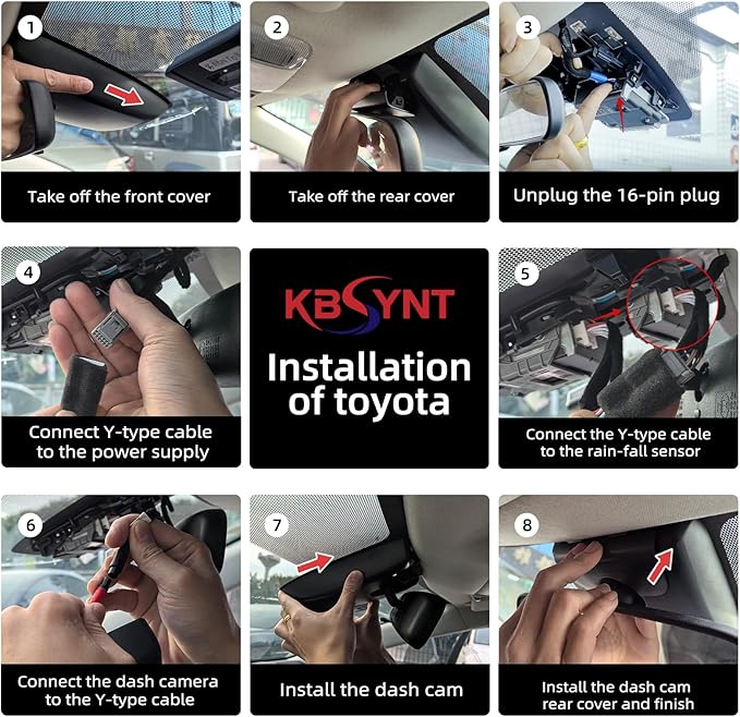 Front 4K & Rear 1080P Dash Cam for Toyota Camry 2025 2026,Hybrid LE SE XSE XLE,Easy Installation,OEM-Style,Built-in WiFi & APP,G-Sensor,Plug & Play,Collision Detection,Loop Recording,128G Card