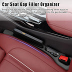 Car Seat Gap Filler Organizer 2 PCS Black Universal Seat Gap Plug Blocker Anti-Drop Console Catcher Phone Keys Storage for Car Truck SUV Auto Accessories Style1