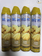 Wizard The Magic of Fresh | Odor Neutralizer & Air Freshener - 10 Oz. Vanilla cookie (Pack of 4) (Packaging May Vary)