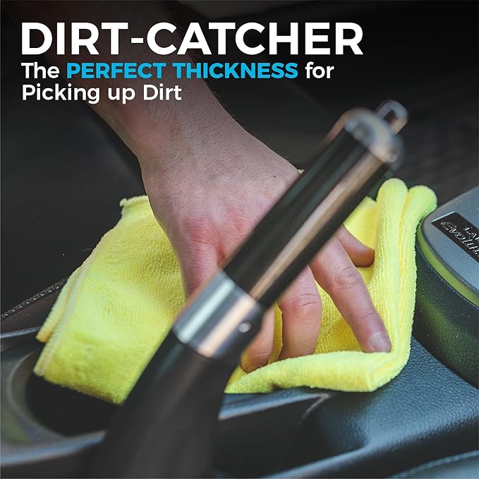 The Rag Company - All-Purpose Microfiber Terry Cleaning Towels - Commercial Grade, Highly Absorbent, Lint-Free, Streak-Free, Kitchens, Bathrooms, Offices, 300gsm, 12in x 12in, Red (12-Pack)