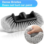 Tanlade 2 Pcs Car Wash Brush Head with Soft Detailing Bristle Flow Through Car Cleaning Brush Exterior Wash Equipment for Auto Truck RV Boat Camper(12 Inch,Gray)