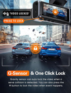 Navycrest 4K+2.5K WiFi Dash Cam Front and Rear, Built-in 5G WiFi, Free 64GB Card, Dash Camera for Cars, Dual Dashcam, G-Sensor, 24/7 Parking Mode, 3'' IPS Screen, Loop Recording, WDR Silver