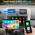 Car Radio Stereo for 2007-2011 Honda CRV | 9" QLED Touchscreen with Wireless CarPlay & Android Auto | 4G+64GB Fast Android 13 System | Built-in GPS, Bluetooth, Backup Camera & Steering Wheel Control