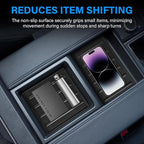Center Console Tray Liner for Toyota Tundra Accessories 2022-2025 2026 (Only fits SR, SR5, Limited) & 2023-2025 2026 Sequoia Accessories Console Organizer Liner Anti-Slip Silicone Mat Pad 2 Pcs