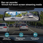 4K Dual Dash Cam for Cars, 9.66” Touchscreen Mirror Camera with WiFi, CarPlay, Suitable for All Models, Front 4K + Rear 1080P Recording, Night Vision, Parking Assist, 128G sd Card