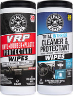 Chemical Guys Canister Wipes - VRP & Total Car Interior Cleaner & Protectant, Great for Cars, Trucks, SUVs, RVs, & More (60 Ct)