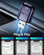 Burnt Sugar Wireless Carplay Adapter for iPhone 2026 Upgraded, Ultra-Mini USB for Apple Car Play Convert Wired to Wireless, Stable Low-Lag GPS Plug & Play for iOS 10+ & Cars from 2016+ (Gray Purple)