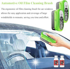 2026 Upgrade Clear Vision Windshield Cleaner with Car Window Cleaner,Automotive Oil Film Cleaning Brush for Car Windows,Clear Vision Glass Cleaner Tool for All Glass Surfaces,Reusable & Streak-Free