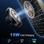 for Magsafe 15W Car Mount Wireless Phone Charger Cigarette Lighter，Car Magnetic Vent Mount Holder with Dual Port PD&QC for Magsafe Fast Charging for iPhone Air/17/16 15 Pro Plus Max 14 13 12