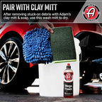 Adam's Chenille Car Wash Mitt - Premium Soft Microfiber Washing Glove for Car Cleaning & Detailing, Safe, Scratch-Free for Auto, Truck, RV, Motorcycle & More (Blue, 1pk)