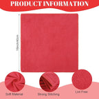 Nuenen 60 Pcs Microfiber Cleaning Cloths for Cars 16 x 16 Inch Ultra Absorbent Car Towels Drying Reusable Cleaning Supplies House Kitchen Window Microfiber Towel (Red)