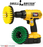 Kitchen Accessories - Pot Cleaning- Cleaning Supplies - Drill Brush - Power Scrubber Kitchen and Bathroom Brush Set - Spin Brush - Bath Mat - Soap Scum, Mineral Deposits, Calcium, Hard Water Stains