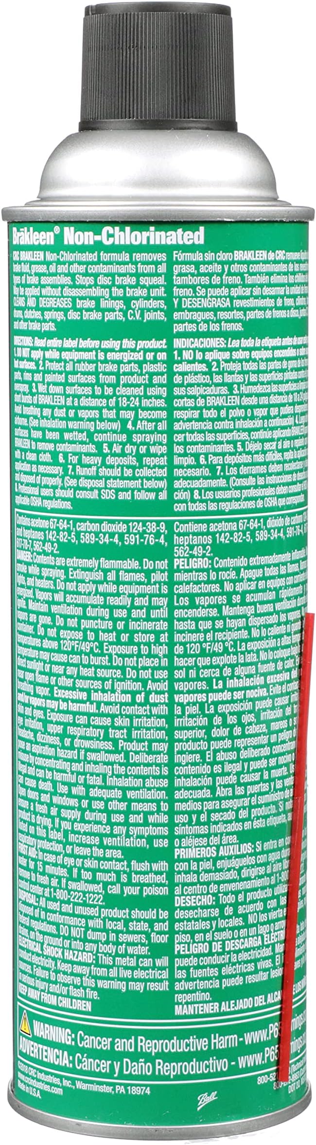 CRC (05050-12PK) Brakleen Non-Chlorinated Brake Parts Cleaner with PowerJet Technology - 14 oz., (Pack of 12)