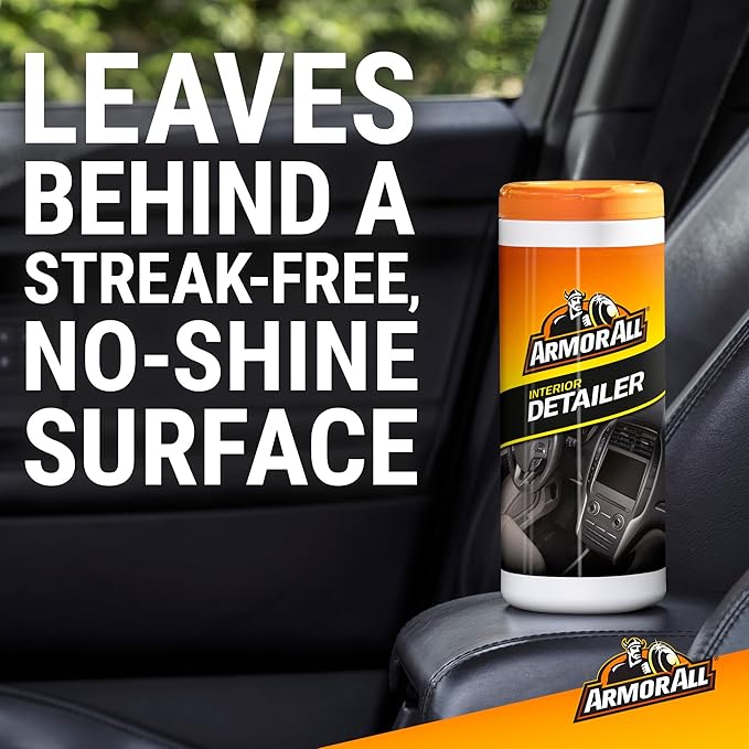 Armor All Car Detailer Wipes by Armor All, Interior Car Wipes for Dirt and Dust, 25 Count
