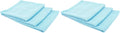 The Rag Company - Standard Waffle Weave Towels, Microfiber Detailing, Window/Glass and Drying, Wax & Polish, Lint-Free, Streak-Free, 370gsm, 16in x 16in, Light Blue (6-Pack)