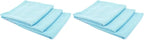 The Rag Company - Standard Waffle Weave Towels, Microfiber Detailing, Window/Glass and Drying, Wax & Polish, Lint-Free, Streak-Free, 370gsm, 16in x 16in, Light Blue (6-Pack)