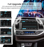 10.2 QLED Car Radio for Toyota Highlander 2015-2019, Android 13 Head Unit, 8+256GB with Carplay & Android Auto, GPS Navigation, DTS, 4GLTE/5G WiFi, Vivid 13