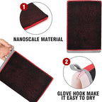 Tidy Monster 2 Pack Clay Bar Mitt for Car Detailing, Medium Grade Auto Magic Clay Towel, Scratch-Free and Paint Safe, for Cleaning Polishing Detailing Cars Paint, Glass, Wheels (Red)