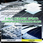 Ceramic Spray Coating for Cars – Hydrophobic Self Cleaning Formula, Easy Wipe-On Application, Nano Paint Protection & Detailing Shine with Ultra Gloss – 200ml (6.8oz)