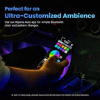 Alpena - FloGlo Interior Bluetooth LED Strip Lights for Cars, Flowing Ambient Lighting Car Interior Stips, Multi-Colored Car Interior Lights, Comes with Downloadable App for Custom Presets, 48 inches