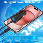 [Apple MFi Certified] iPhone 17 Car Charger Fast Charging, Braveridge 4.8A USB Power Cigarette Lighter USB-C Car Charge + 6FT Type-C Coiled Cord for iPhone 17/17 Pro Max/16 Pro/15/Galaxy S26/S25/Pixel