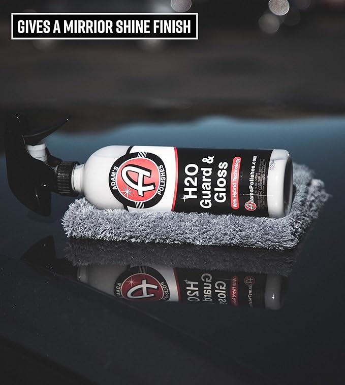 Adam's Polishes H2O Guard & Gloss (Gallon) - Car Detailing Hybrid Top Coat Silica Sealant, Car Wax & Polish Quick Detailer | After Car Wash Seals, Shines, and Protects All Exterior Surfaces