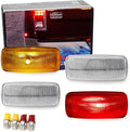 iJDMTOY Clear Lens Amber/Red LED Trunk Bed Marker Lights Set Compatible with 2010-18 Dodge RAM 2500HD 3500HD Dually Truck Double Wheel Side Fenders, Powered by Total 20 LED