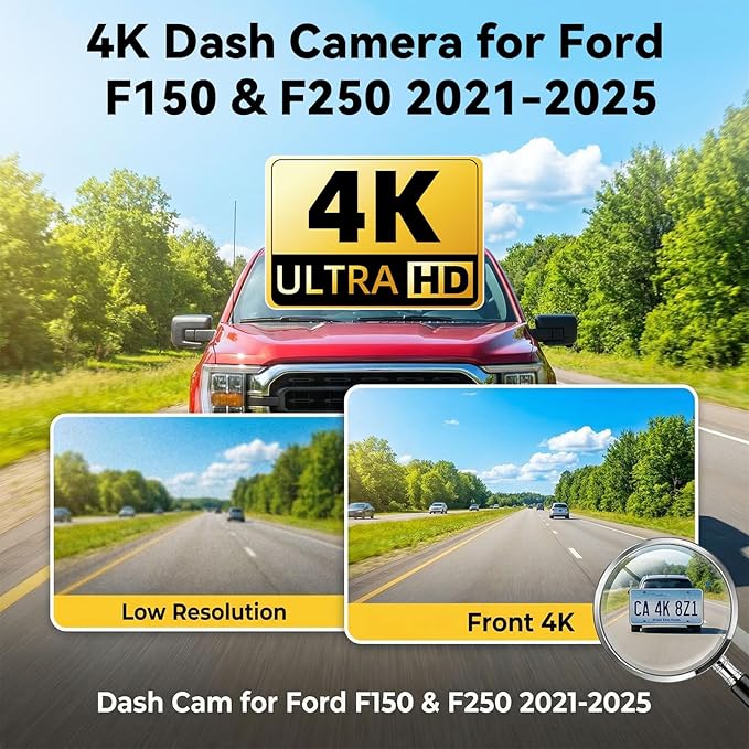Front 4K Dash Cam for Honda Accord 2023 2024 2025 Hybrid LX Sport EX Touring EX-L (Gen11),Easy Installation,OEM Style in-Dash WiFi & APP, Loop Recording, G-Sensor, 24H Parking Monitor