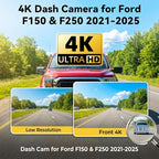 Front 4K Dash Cam for Honda Accord 2023 2024 2025 Hybrid LX Sport EX Touring EX-L (Gen11),Easy Installation,OEM Style in-Dash WiFi & APP, Loop Recording, G-Sensor, 24H Parking Monitor