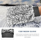 Sun Walker Car Drying Towel Set, 24"×36" Ultra Absorbent 1200 GSM Auto Cleaning Cloth with Wash Mitt & Glass Towel, Scratch-Free Streak-Free Microfiber Drying Towels for Car Truck SUV