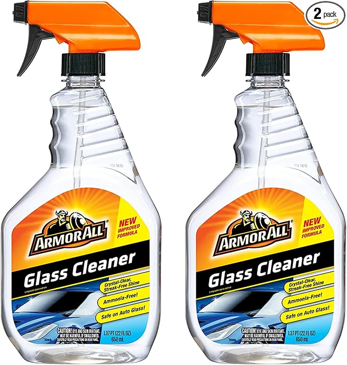 Armor All Auto Glass Cleaner 1.37 pt (22 fl oz) Trigger Spray, 2 Packs