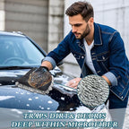 YETTASBIN Leopard 2PCS Car Wash Mitts, Ultra Absorbent Chenille Microfiber Car Washing Gloves, Scratch-Free Lint-Free Auto Cleaning Mitt, Machine Washable Elastic Cuff Car Wash Sponge