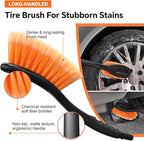 ARTIPOLY 20ft Reach Car Wash Brush with Long Handle-Car Cleaning Kit with 4-12FT Extension Pole, Ultimate RV,Truck Wash Set with Soft Brush, Tire Brush, Window Squeegee, Mitt, Microfiber Cleaning Mop