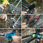 CXWXC Bike Cleaning Kit Including Bicycle Chain Scrubber, Bike Cleaner Brush Tool, Bicycle Chain Cleaning Agent,Chain Lube
