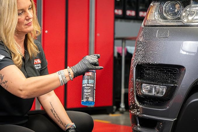 P&S Professional Detail Products Bug Off Insect Remover – Industrial-Strength Bug Splatter Cleaner, Safe for Paint, Trim & Grills, Pre-Wash Treatment, Easy Spray & Rinse Formula - 16oz