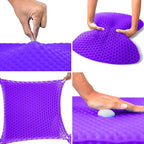 EcoNour Gel Seat Cushion for Long Sitting (Large & Thick) - Pressure Relief Honeycomb Support for Back, Sciatica, Coccyx, Hip & Tailbone Pain | Seat Pad for Office Chair, Wheelchair & Car