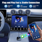 Wireless Android Auto Adapter for Android Phone – Wired to Wireless, Plug & Play Google Assistant/HD Nav, 2016+ Native Android Auto & Android 11+