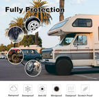 Explore Land Tire Covers 4 Pack - Tough Wheel Protector for Truck, SUV, Trailer, Camper, RV Universal Fits Tire Diameters 29-31.75 inches, Black