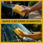 Iconikal 6-Pack Bug Scrubber Sponge 5.9x3.5-Inch Yellow Microfiber Large Car Wash Reusable for Paint Chrome Glass RV Motorcycle Cleaning
