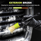10PCS Car Detailing Brush Set,Boars Hair Car Cleaning Detail Brush kit,Ultra Soft No Scratch Car Dust Brush,Car Interior Detailing Brushes Kit,Detail Brushes Car Detailing for Interior Exterior(green)