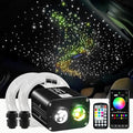 ATOKEE Twinkle Starlight Headliner Kit Mixed 700pcs 9.8ft, 20W Dual Color Dual Head Fiber Optic Star Lights Kit for Car Roof with APP/Remote Control