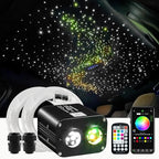 ATOKEE Twinkle Starlight Headliner Kit Mixed 700pcs 9.8ft, 20W Dual Color Dual Head Fiber Optic Star Lights Kit for Car Roof with APP/Remote Control
