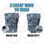 Chemical Guys Dually Wash Pad Microfiber Car Wash Pad Dual Surface Cleaning Pad for Paint Clear Coat Glass Wheels and Exterior Surfaces
