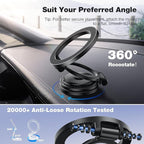 GolbinBox Car Phone Holder for MagSafe [360°Rotation] Metal Design iPhone Car Mount,Folding Car Mount [Detachable Base] Strong Magnetic Phone Holder for Car Dash,for iPhone 17 16 15 14 Pro Max, Black