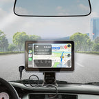 Car and Driver INTELLIDASH 7" HD Touchscreen – Portable Apple CarPlay Android Auto Screen for Car, Bluetooth Car Stereo with Backup Camera Support, Mirror Link, GPS Navigation, Siri, Google, SiriusXM