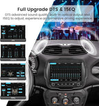 9'' QLED Screen Car Radio for Jeep Renegade 2015-2022, GPS Navigation, with Wireless Carplay & Android Auto, 8+256GB Stereo, DTS Sound, Built in Gyroscope, Physical Knob