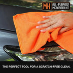 Suds Lab Premium Microfiber Towels for Car Detailing, Cleaning, Washing, Polishing - 16"x16" Ultra-Soft, Edgeless, Scratch-Free Cloth, Dual-Weave, Pack of 12